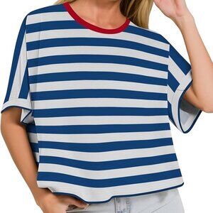 Zeagoo Navy Striped Shirt